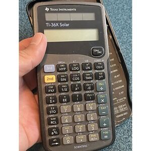 Texas Instruments TI 36X Solar Scientific Calculator Works With Cover